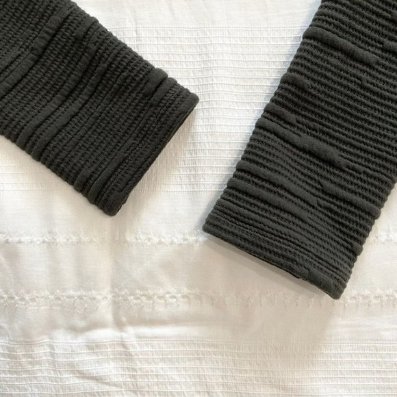 COKLUCH CHARCOAL GREY / WASHED BLACK TEXTURED CROPPED BOXY SWEATSHIRT - XS - Picture 8 of 9